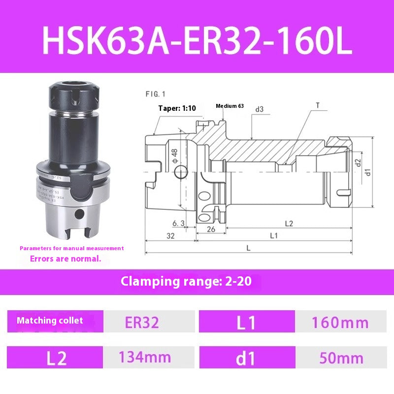 1084-HSK50A 63F 63A-ER32 25 20 16 Flexible Collet Toolholders ER Spring Collet Toolholders Shandong Denso Pricision Tools Co.,Ltd.